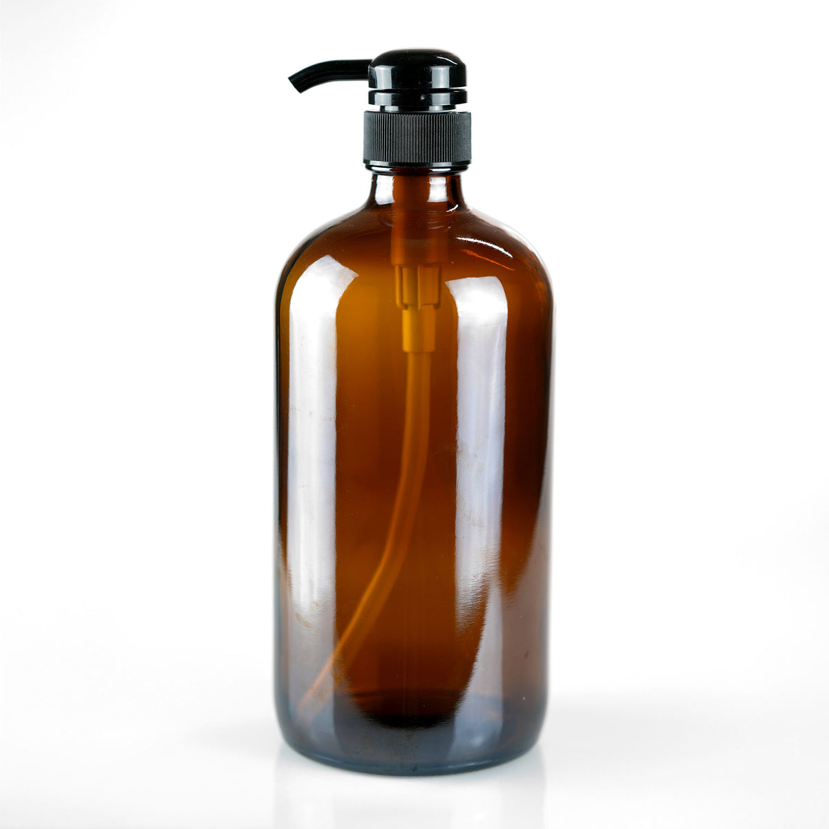 1 Litre Amber Glass Boston Soap Dispenser