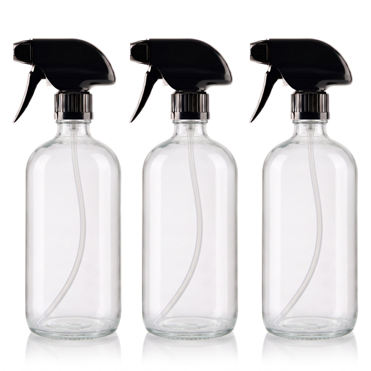 500ml Clear Glass Spray Bottle Trio