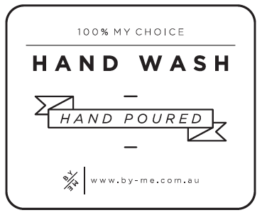 SMALL Hand Wash Decal - White image 0