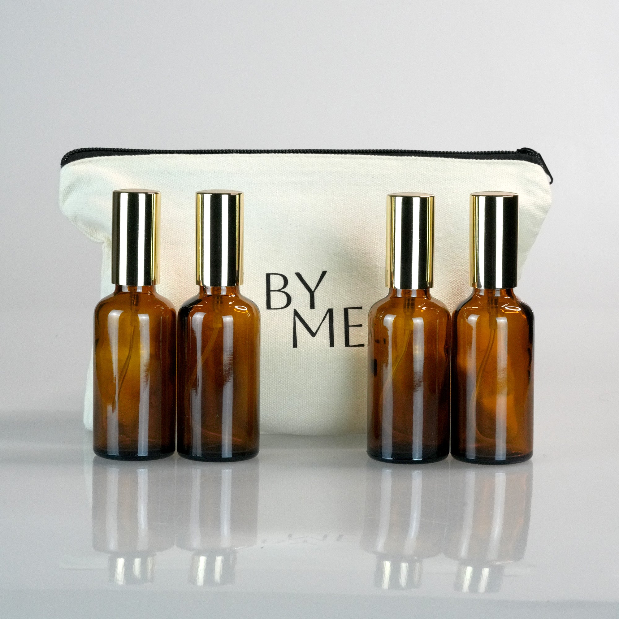 Amber Glass Perfume & Serum Travel Set (4 Pack)