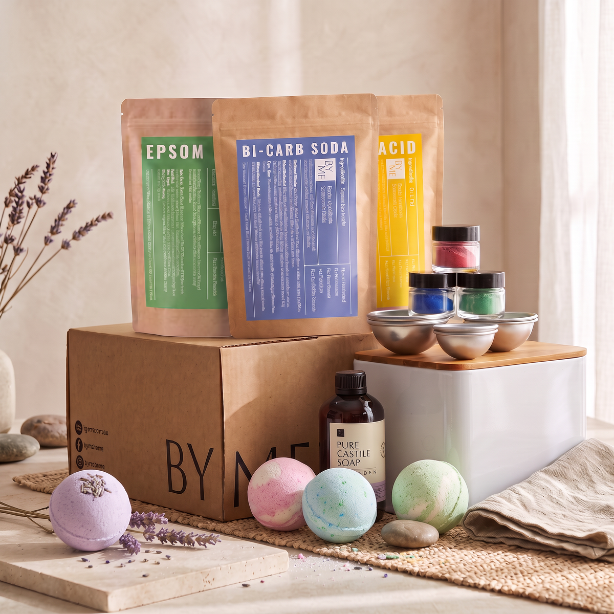 DIY Bath Bomb Gift Kit with Airtight Tin