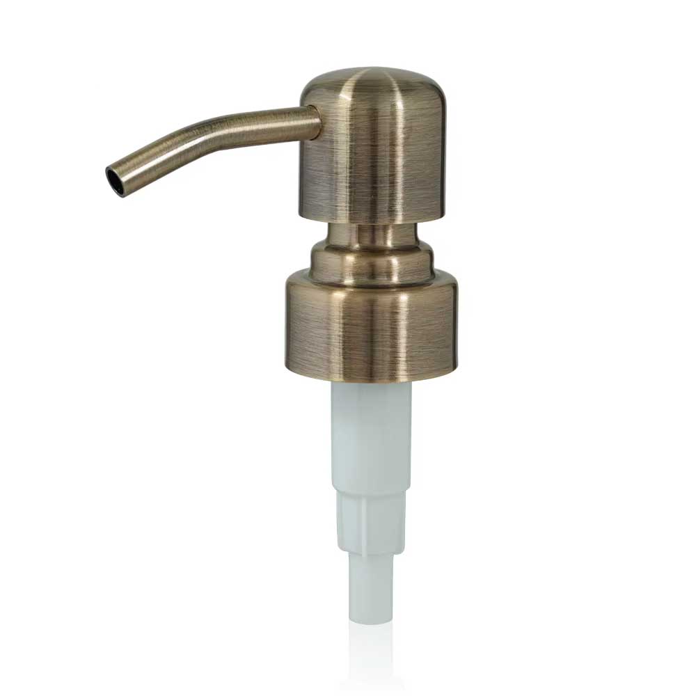 Classic real metal soap / lotion dispenser pump head 28mm - Brass