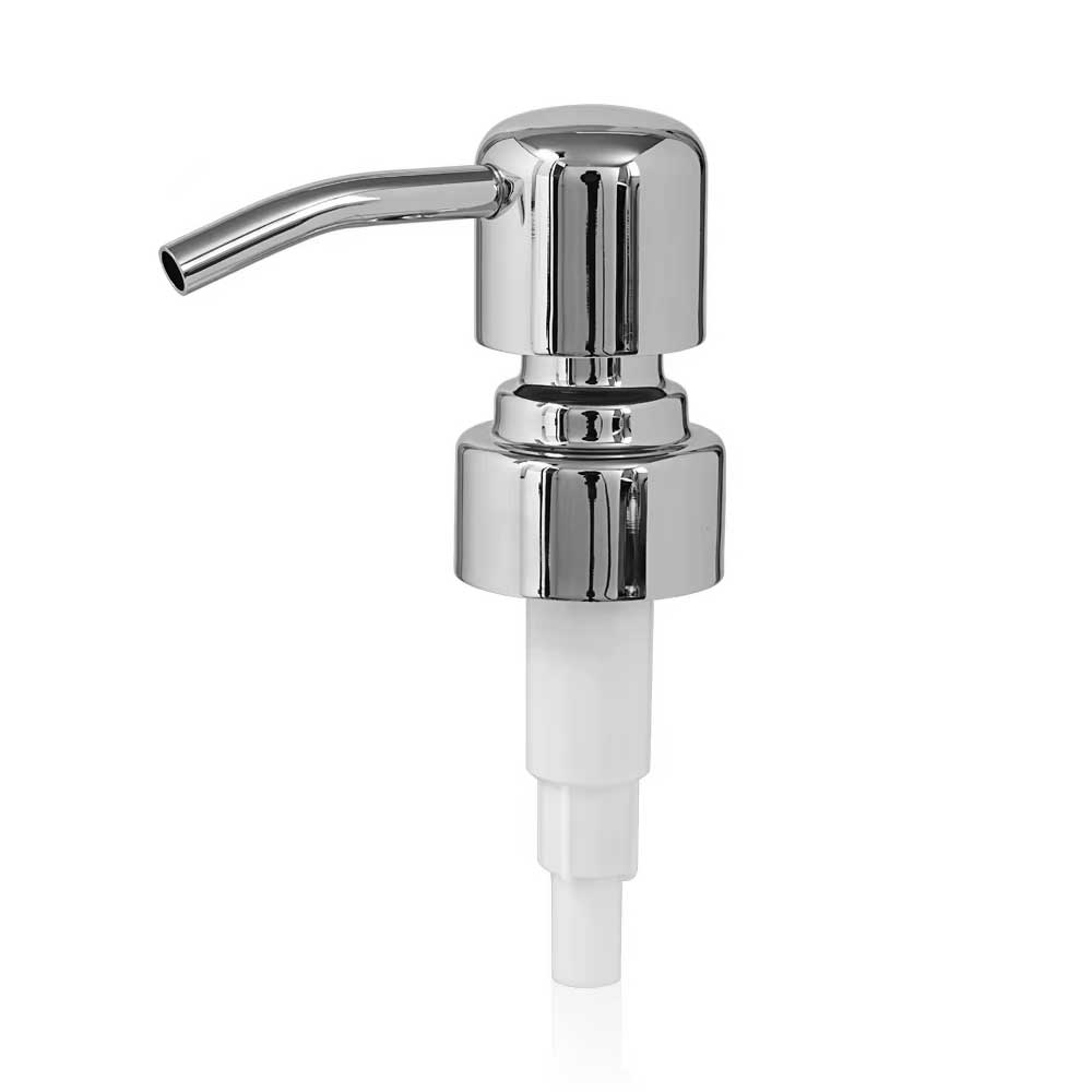 Classic real metal soap / lotion dispenser pump head 28mm - Chrome