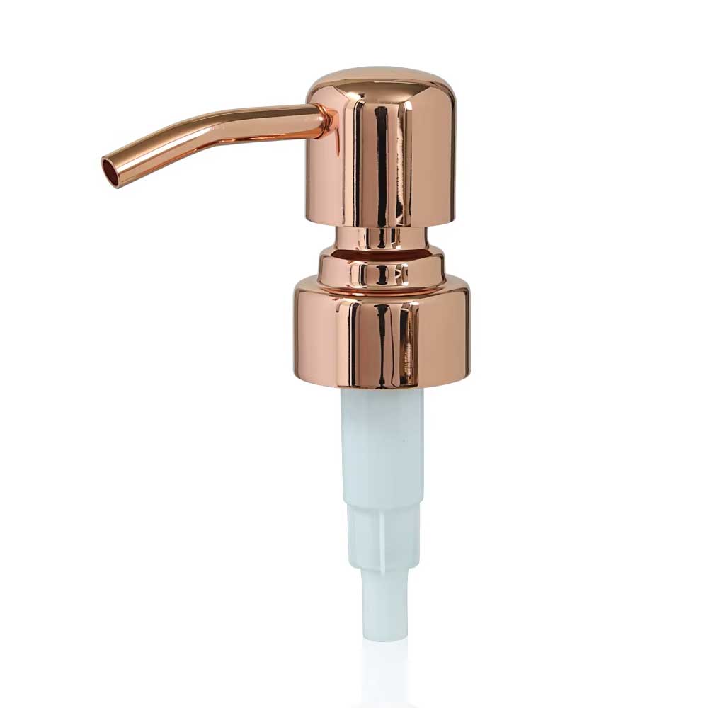 Classic real metal soap / lotion dispenser pump head 28mm - Rose Gold