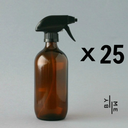 500ml amber glass spray bottle 25 pack