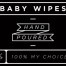 Mini Black Baby Wipe Decal