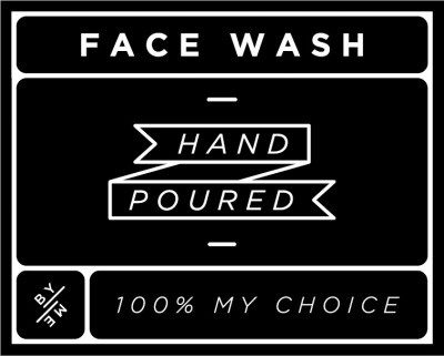 Small Black Face Wash Decal