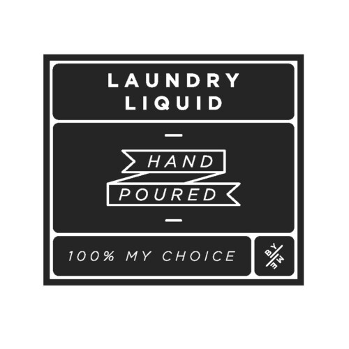 Laundry Liquid Decal Black LARGE