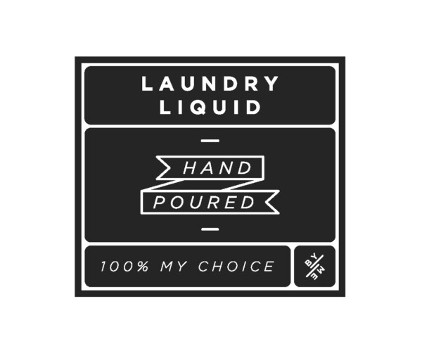 Laundry Liquid Decal Black LARGE